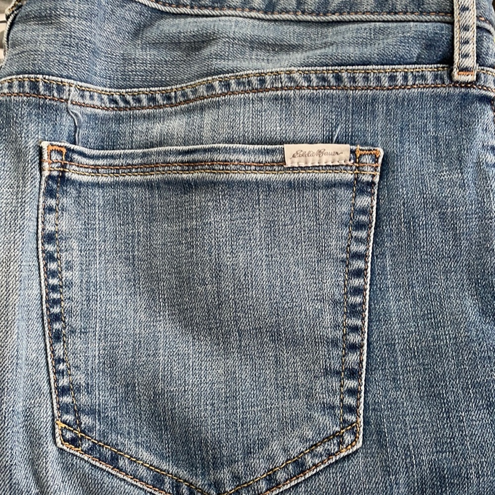 Eddie Bauer women’s boyfriend cropped jeans.